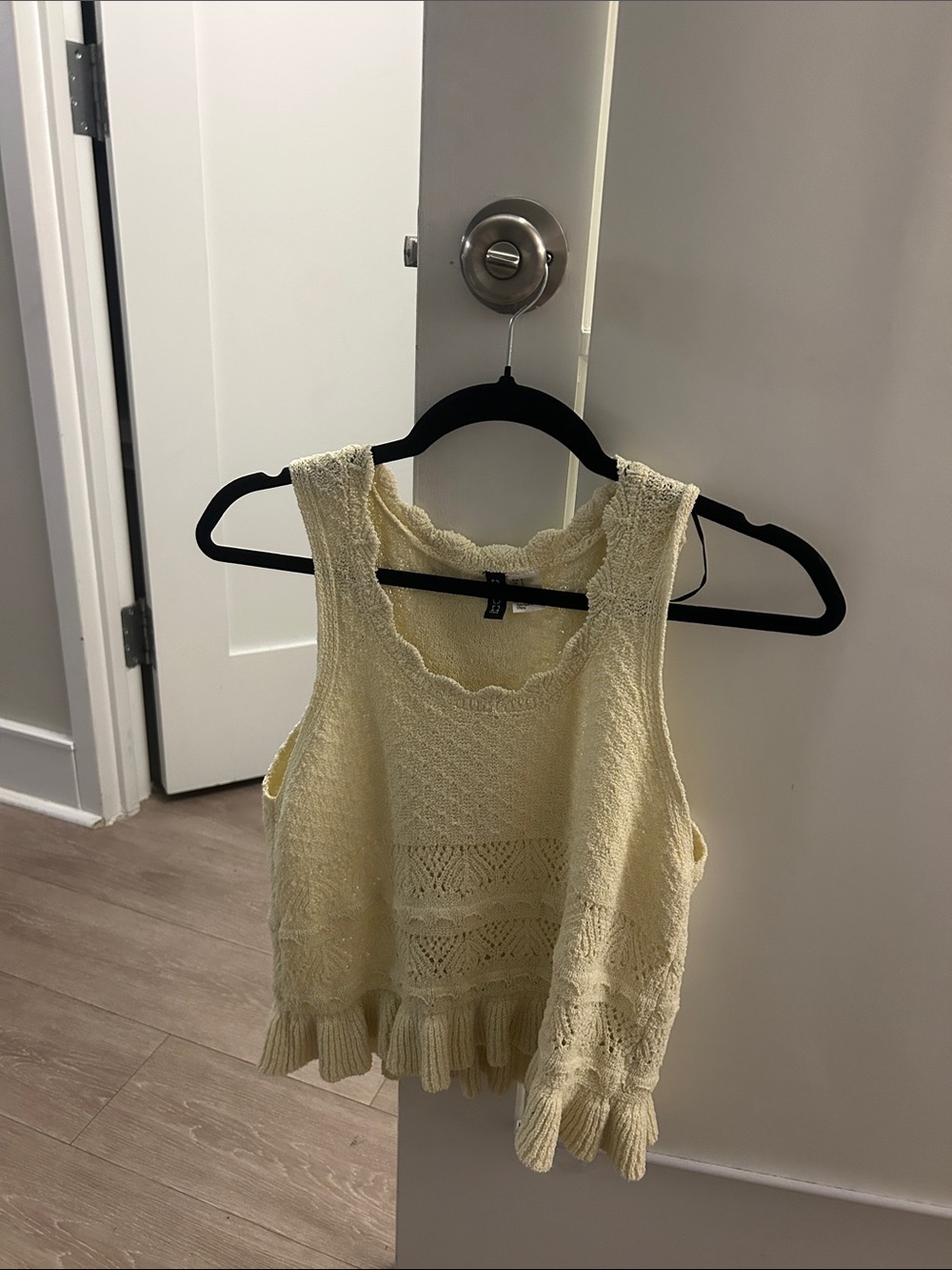 H&M Pale Yellow Knit Tank Top